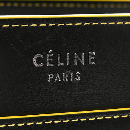 Celine Satin Calfskin Nano Debossed Luggage Black Yellow 6 of 9