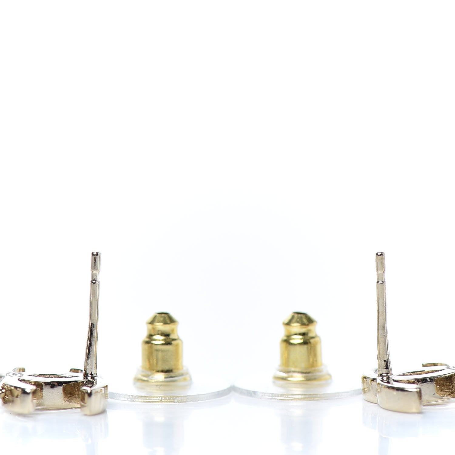 Chanel Metal CC Bead Drop Earrings Gold 3 of 4