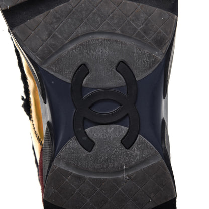 Chanel Tweed Suede Calfskin Runway Sneakers 37 Black Multicolor 6 of 18