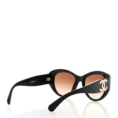 Chanel Acetate Butterfly Large CC Sunglasses 5492 Black 4 of 8