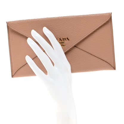 Prada Vitello Daino Envelope Wallet Cammeo 2 of 6