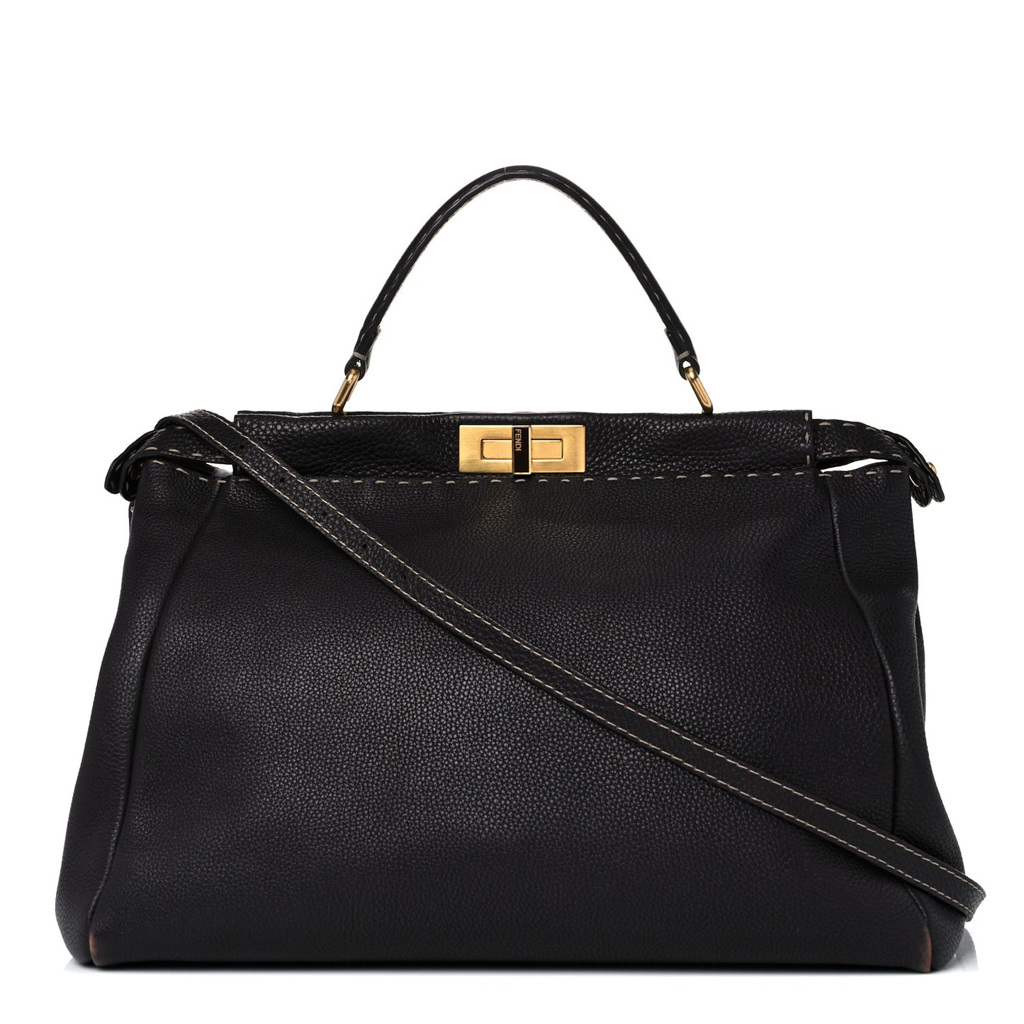 Cuoio Romano Selleria Large Peekaboo Iconic Satchel Moro
