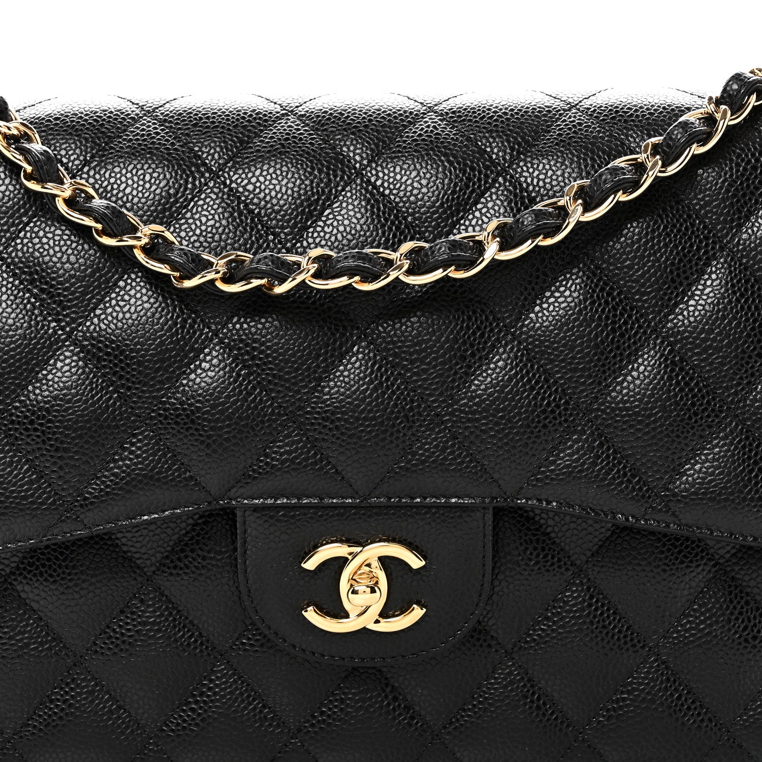 Chanel Caviar Quilted Jumbo Double Flap Black 8 of 11