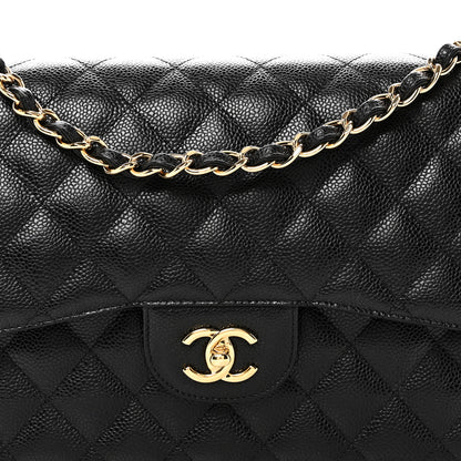 Chanel Caviar Quilted Jumbo Double Flap Black 8 of 11