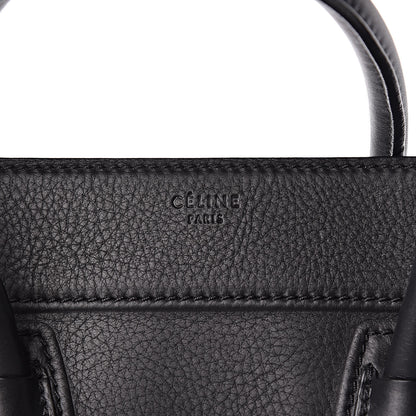 Celine Supple Calfskin Medium Phantom Luggage Black 6 of 9