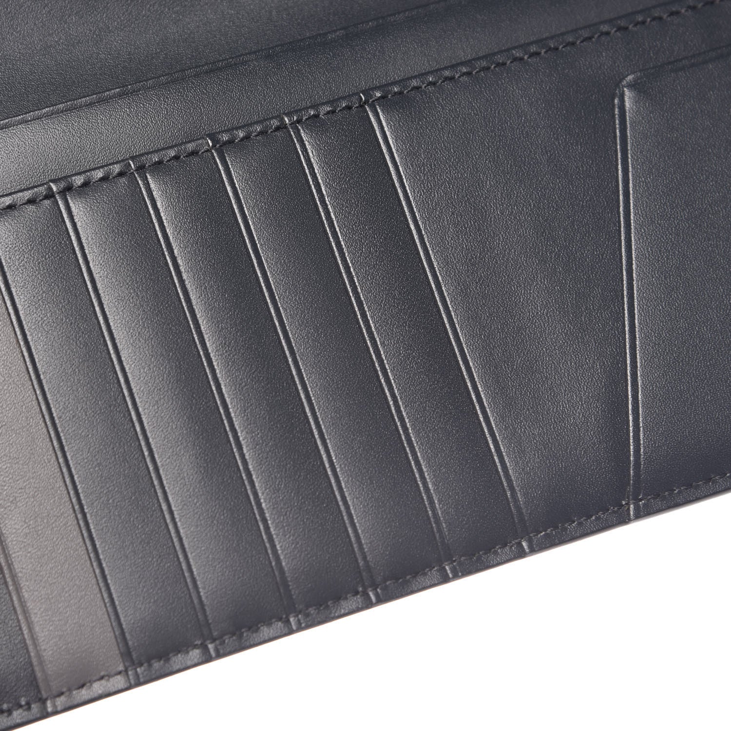 MCM Calfskin Bifold Long Wallet Phantom Gray 9 of 9