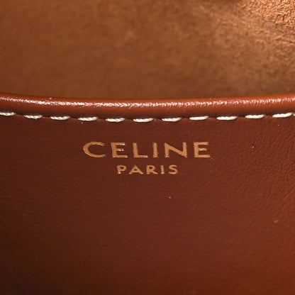 Celine Smooth Calfskin Cuir Small Triomphe Cabas Drawstring Tan 6 of 10