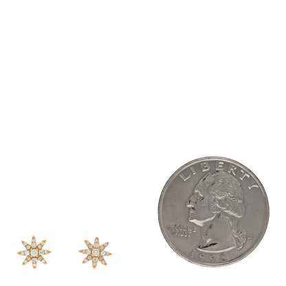 David Yurman 18K Yellow Gold Diamond Petite Starburst Earrings 2 of 5