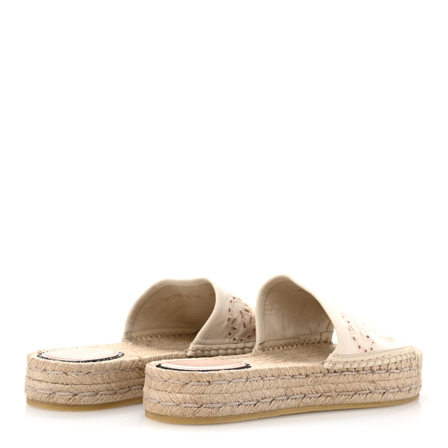 Gucci Canvas Interlocking G Damita Espadrille Sandals 38 Natural 5 of 10