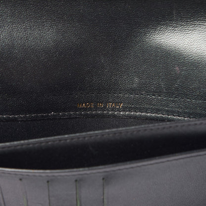 Chanel Lambskin Camellia Embossed Zip Around Organizer Wallet Navy 7 of 12