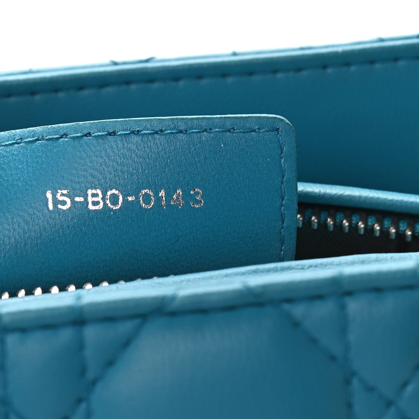 Lambskin Cannage Medium Lady Dior Light Blue