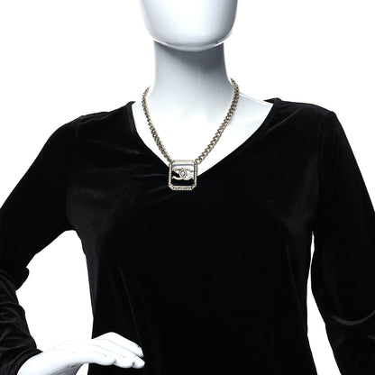 Chanel Crystal Chain CC Necklace Gold 2 of 5