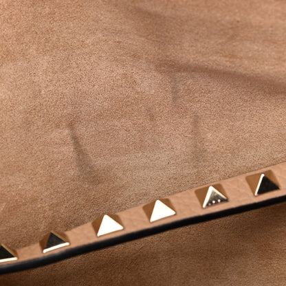 Valentino Garavani Pebbled Calfskin Medium Rockstud Flip Lock Crossbody Bag Camel Rose 12 of 12