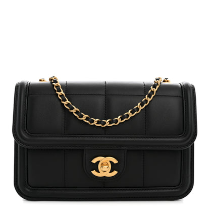 Chanel Lambskin Calfskin Mini Chocolate Bar Flap Bag Black 1 of 11