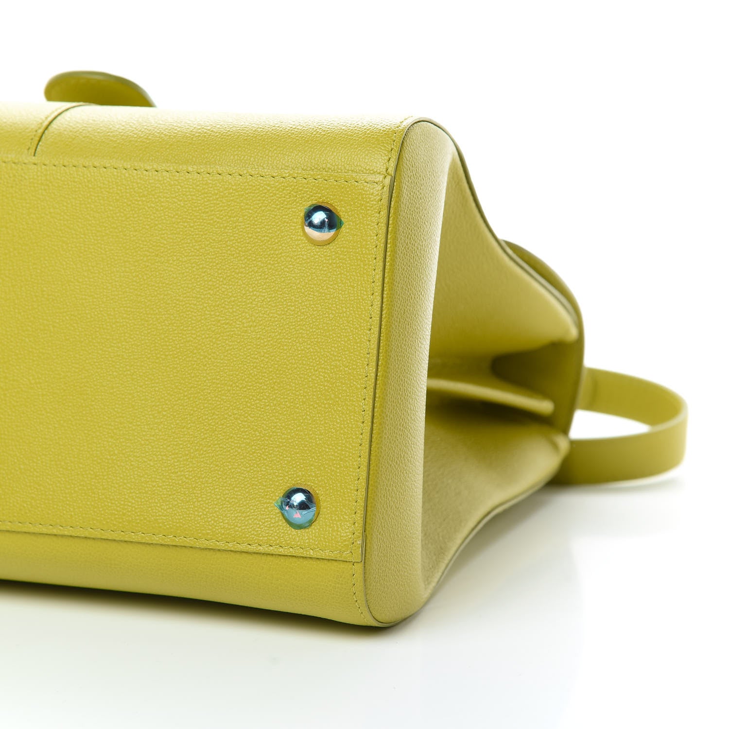 Delvaux Grained Calfskin MM Brillant Satchel Absinthe Lime 10 of 11