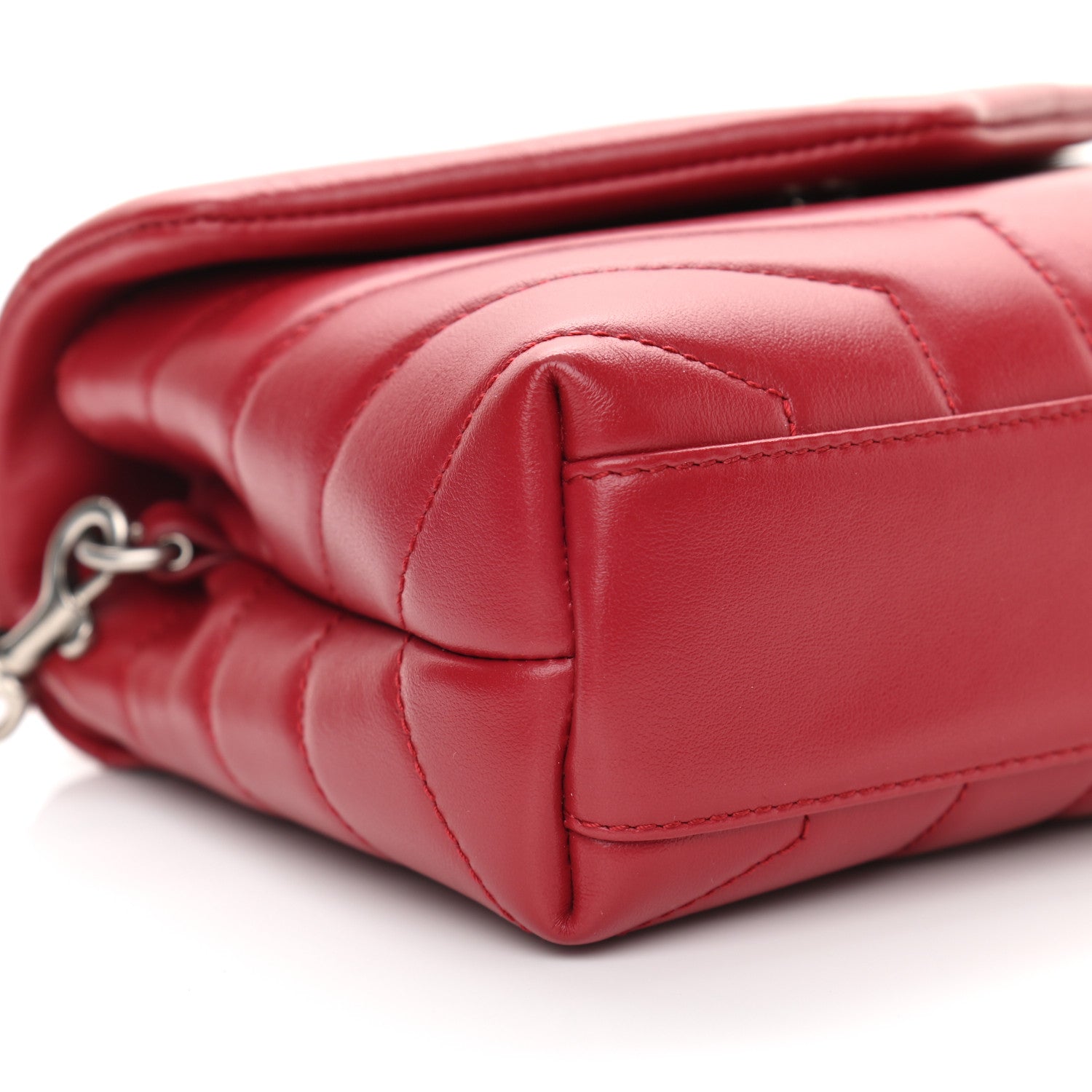 Saint Laurent Calfskin Y Quilted Monogram Toy Loulou Crossbody Bag New Lipstick 10 of 12