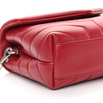 Saint Laurent Calfskin Y Quilted Monogram Toy Loulou Crossbody Bag New Lipstick 10 of 12