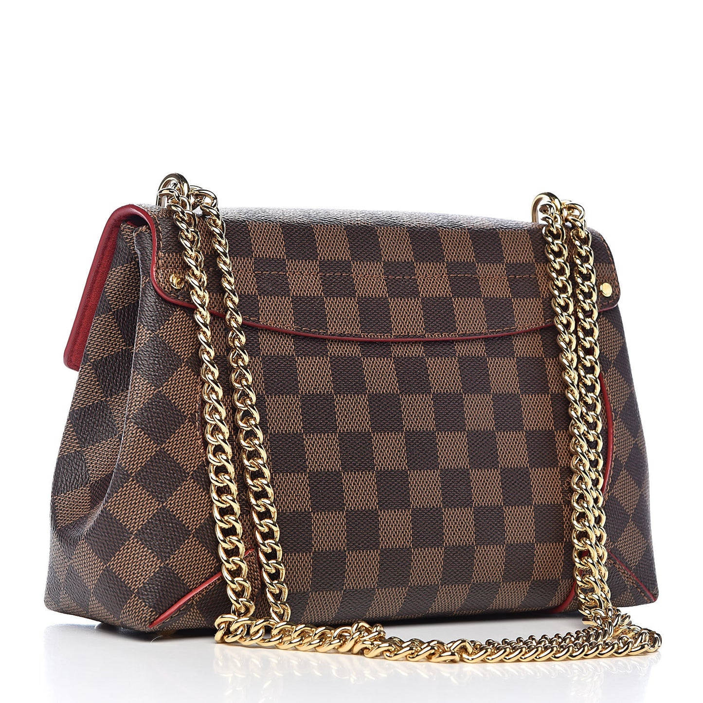 Damier Ebene Caissa Clutch Cherry