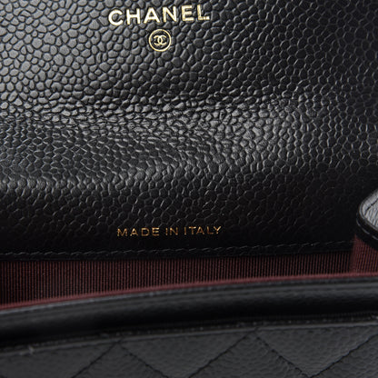 Chanel Caviar Quilted Flap Card Holder Wallet Black 7 of 8