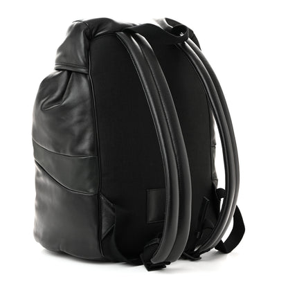 Saint Laurent Lambskin Logo Debossed Backpack Black 3 of 11