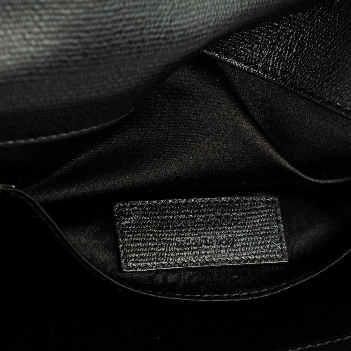 Textured Calfskin Classic Y Ligne Clutch Black