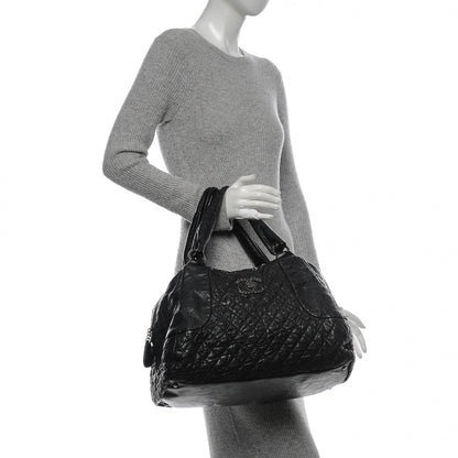 Chanel Aged Calfskin Coco Rider Bowling Bag Black 2 of 8