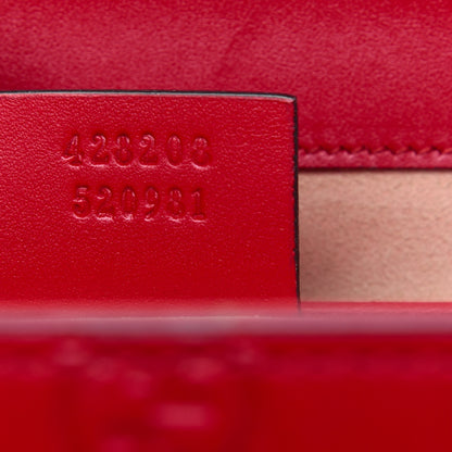 Gucci Guccissima Signature Medium Padlock Top Handle Bag Hibiscus Red 10 of 33