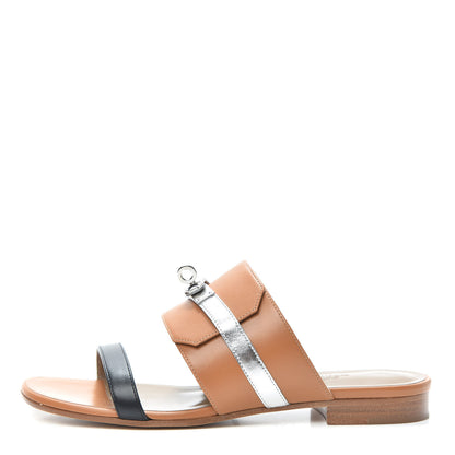 Hermes Calfskin Avenue Buckle 38 Gold Argent Black 1 of 7
