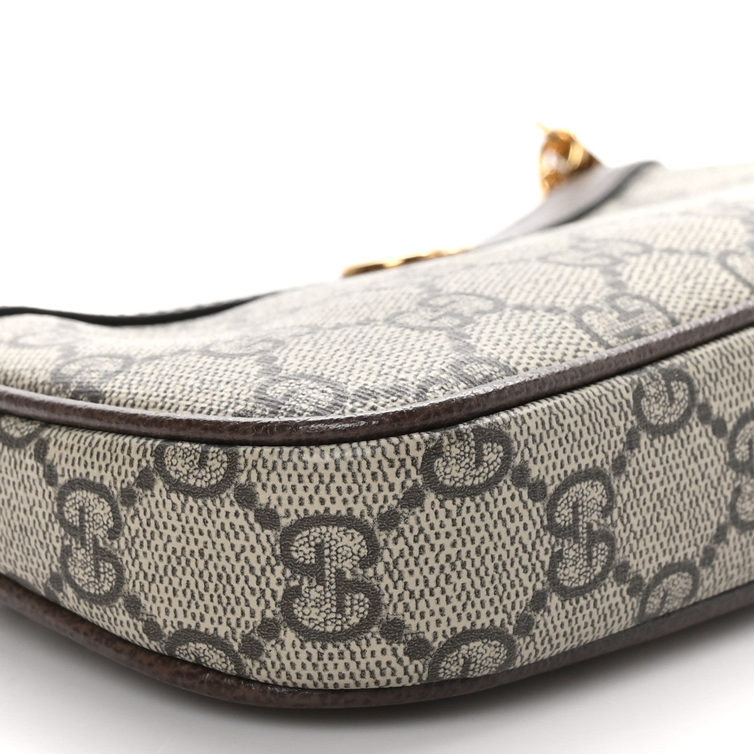 Gucci GG Supreme Monogram Textured Dollar Calfskin Mini Ophidia Chain Bag Beige Ebony 9 of 10
