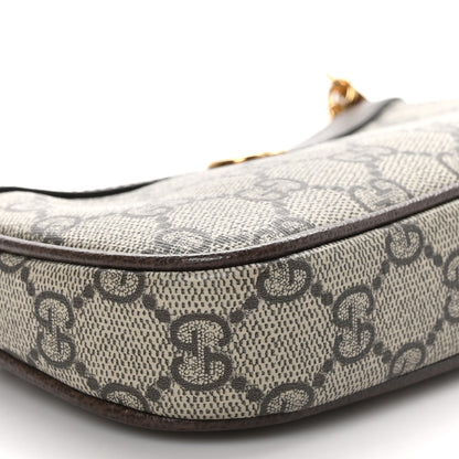 Gucci GG Supreme Monogram Textured Dollar Calfskin Mini Ophidia Chain Bag Beige Ebony 9 of 10