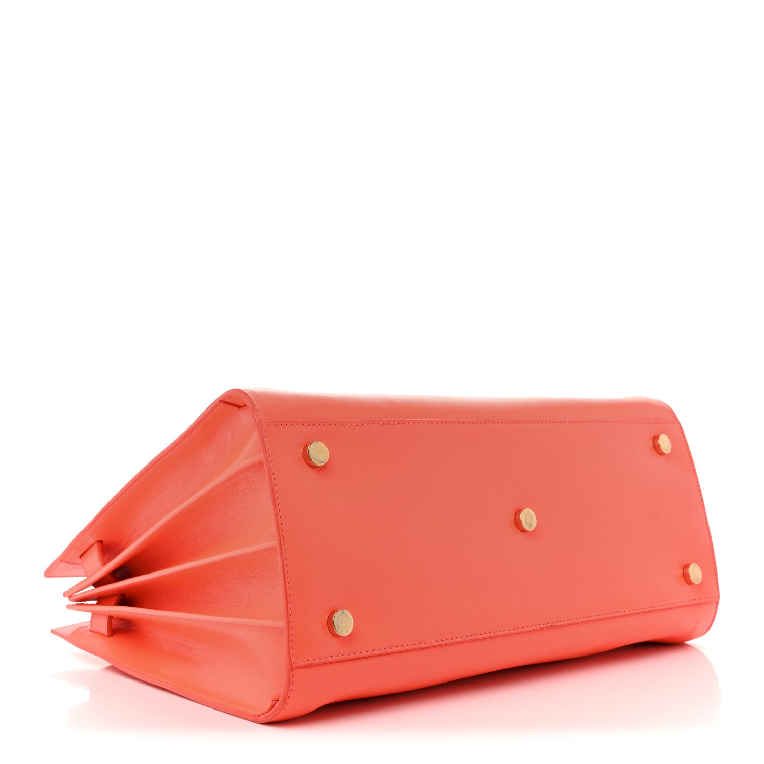 Saint Laurent Calfskin Small Sac De Jour Neon Orange 4 of 16