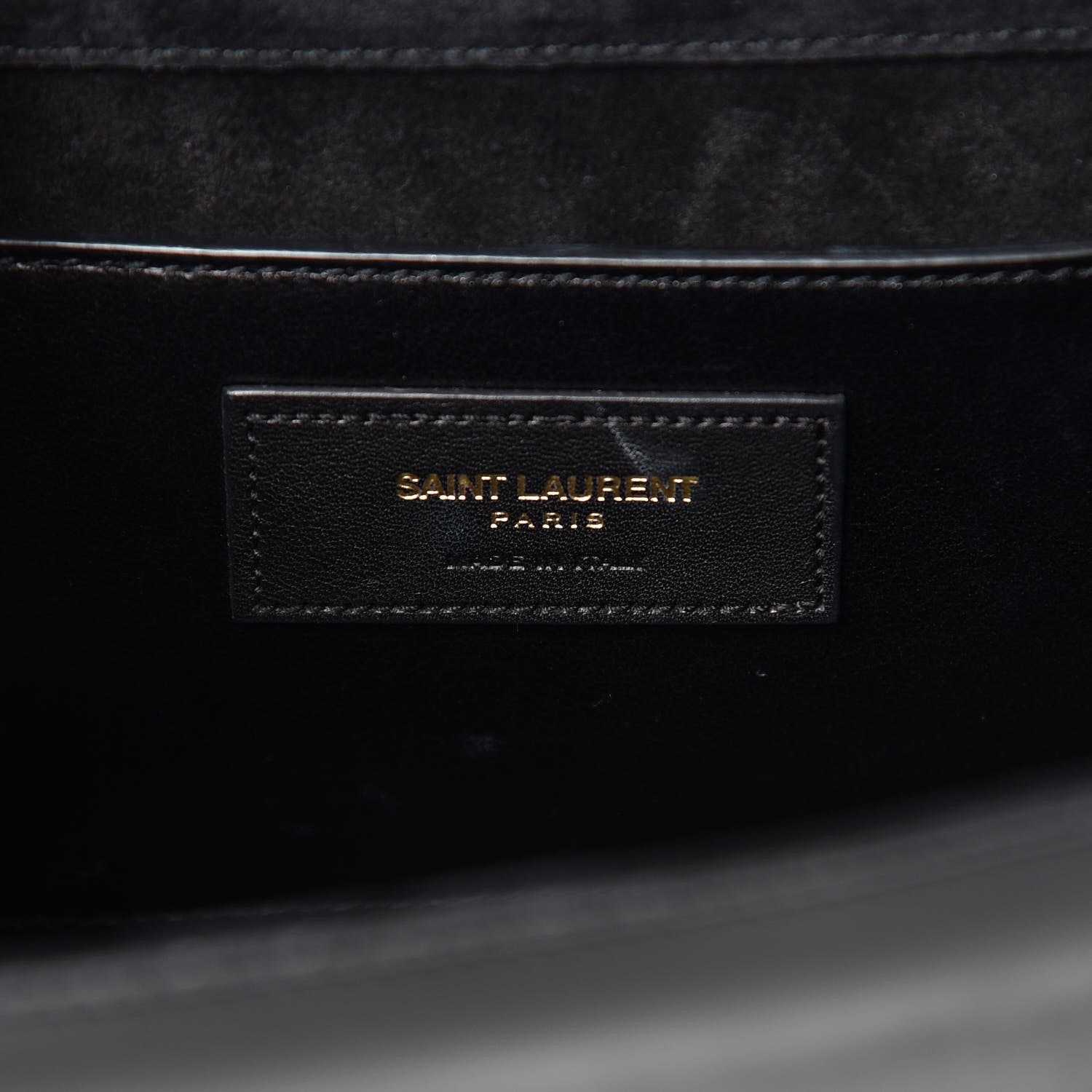 Saint Laurent Patent Cassandre Tassel Clutch Black 6 of 14