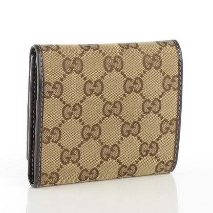 Gucci Monogram Britt Tri Fold Wallet Dark Brown 3 of 7