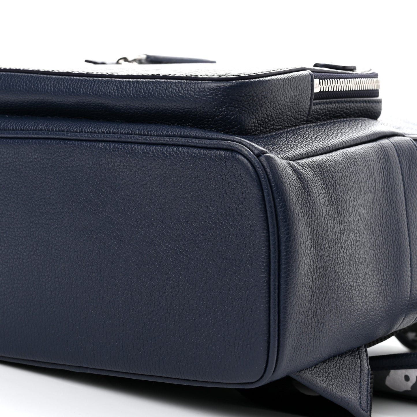 Calfskin Visetos Floral Leopard Klassik Small Stark Backpack Blue Black