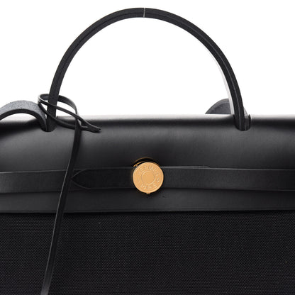 Hermes Toile Vache Hunter Herbag Zip PM 31 Black 10 of 11