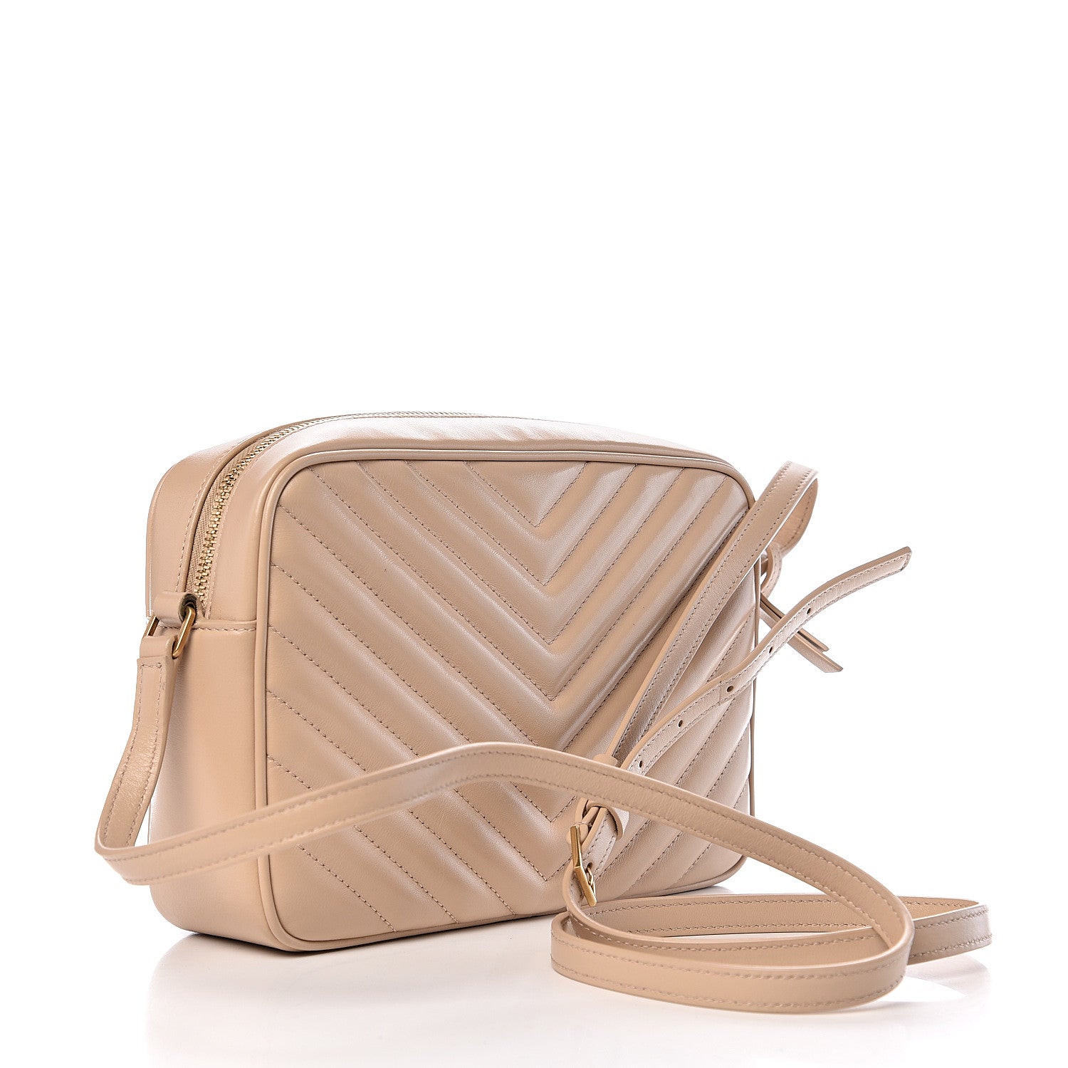 Saint Laurent Calfskin Matelasse Monogram Lou Camera Bag Nude Powder 2 of 8
