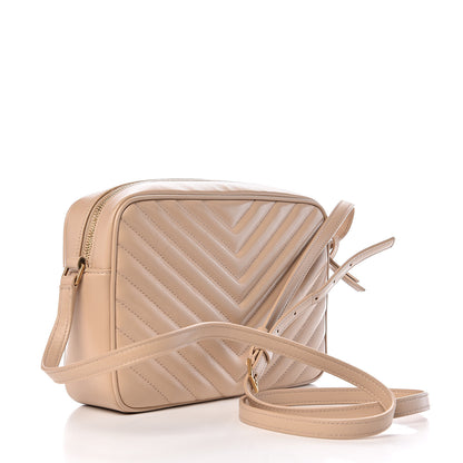 Saint Laurent Calfskin Matelasse Monogram Lou Camera Bag Nude Powder 2 of 8