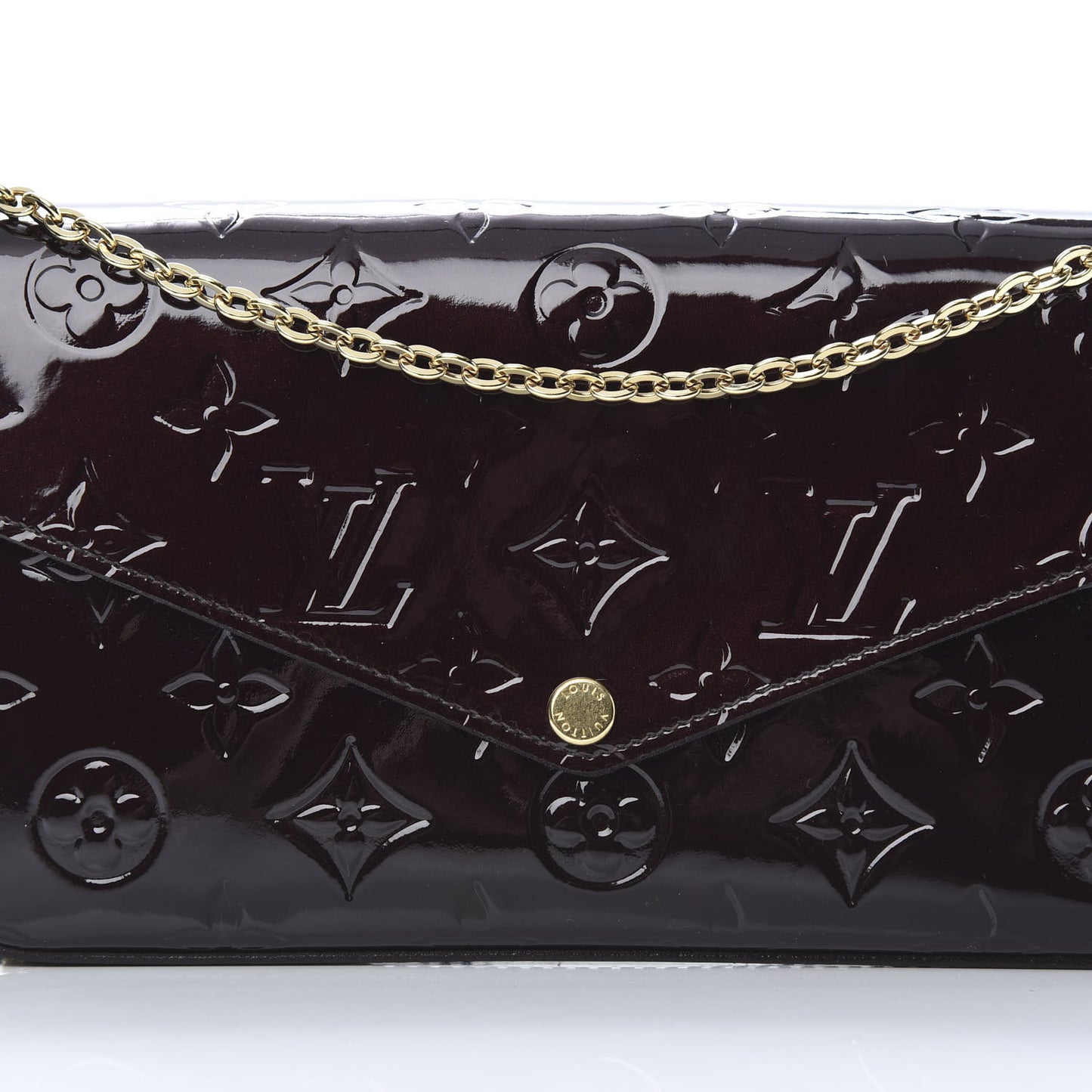 Vernis Pochette Felicie Chain Wallet Amarante