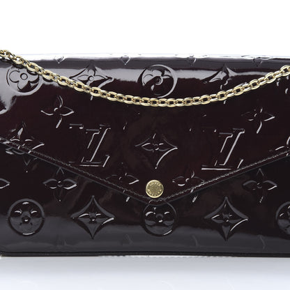 Louis Vuitton Vernis Pochette Felicie Chain Wallet Amarante 11 of 14