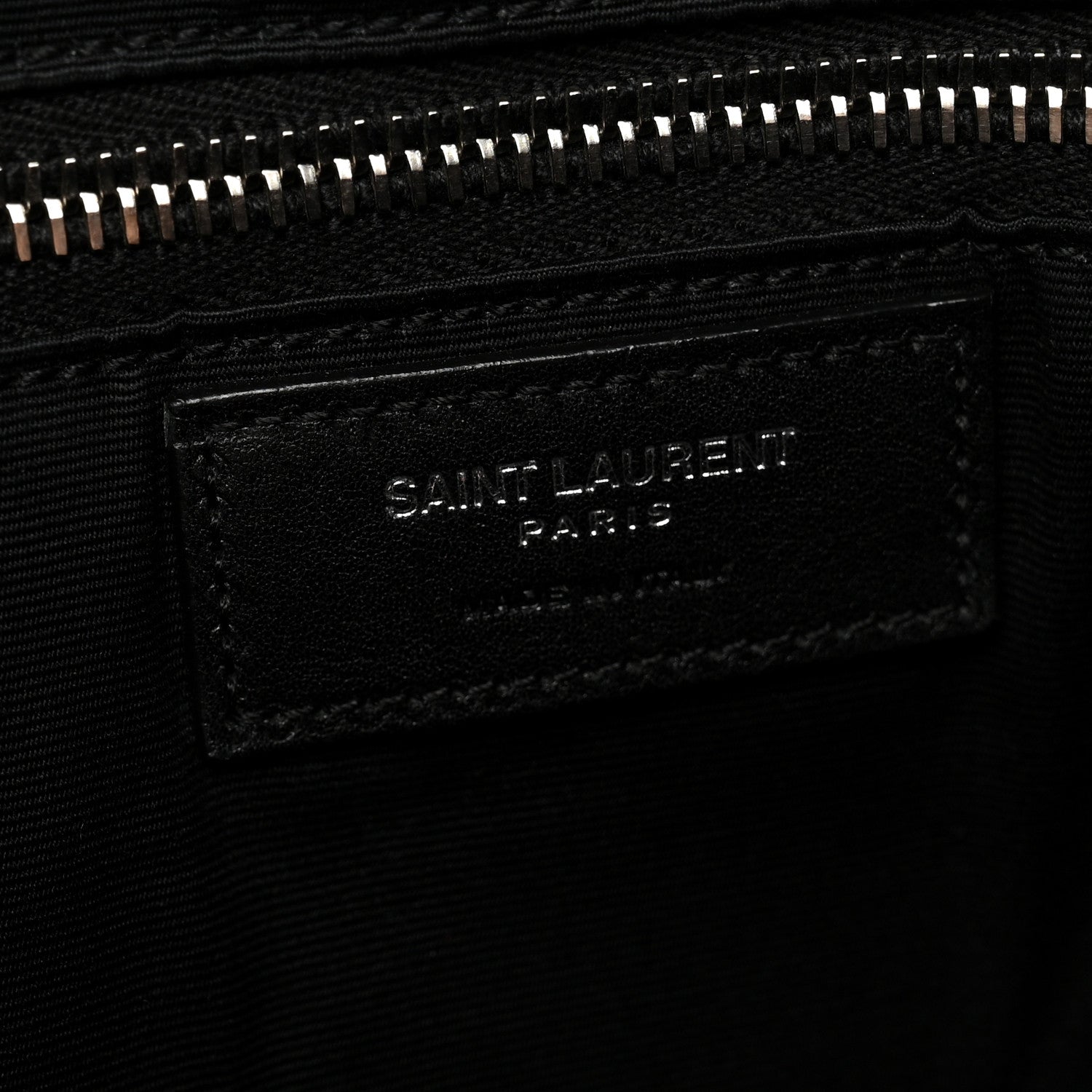 Saint Laurent Raffia Linen Calfskin Rive Gauche Tote Black 6 of 13