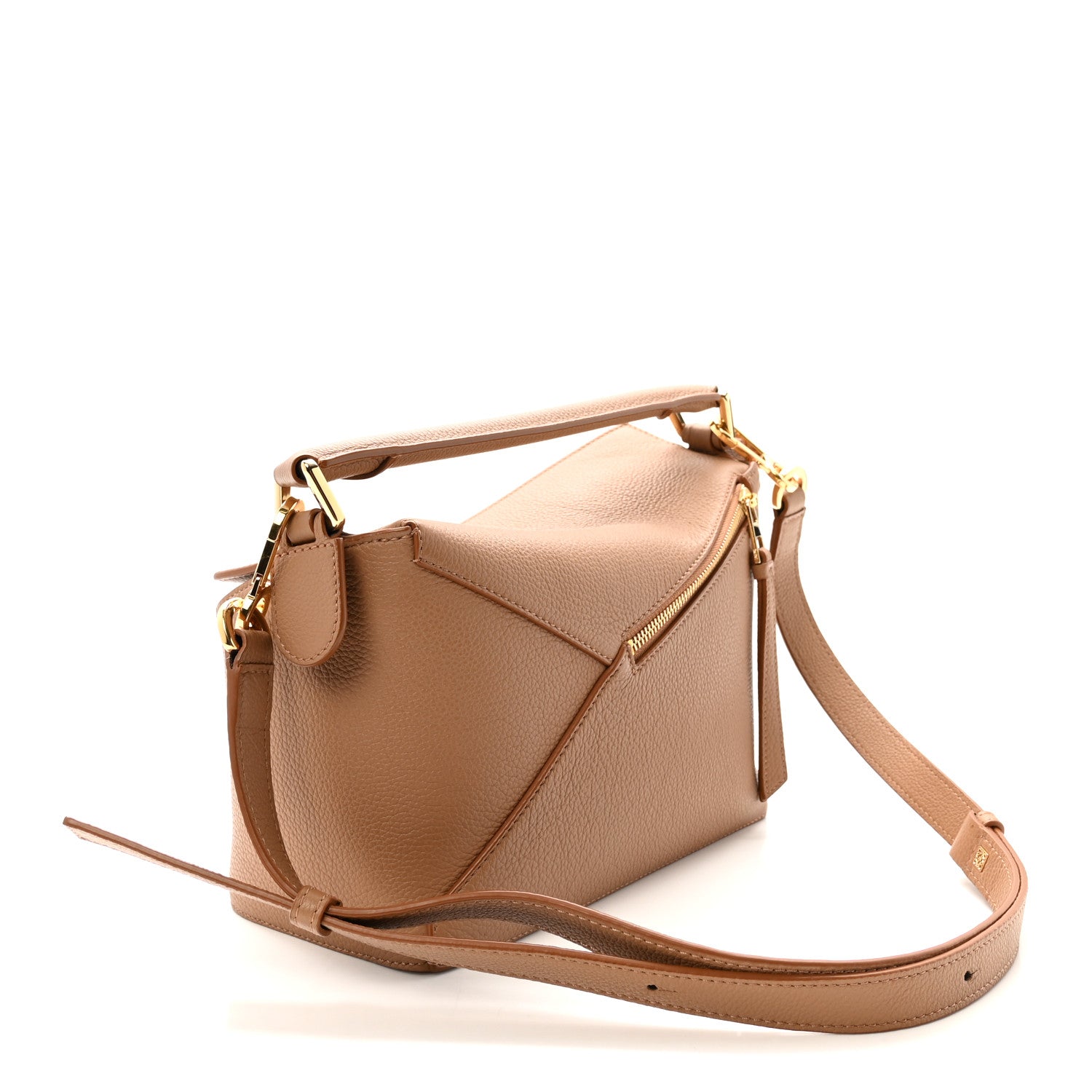 Loewe Grained Calfskin Small Puzzle Edge Bag Toffee 3 of 9