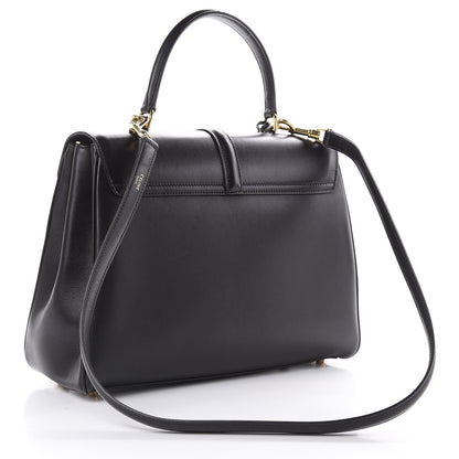 Celine Satinated Calfskin Medium 16 Top Handle Bag Black 3 of 12