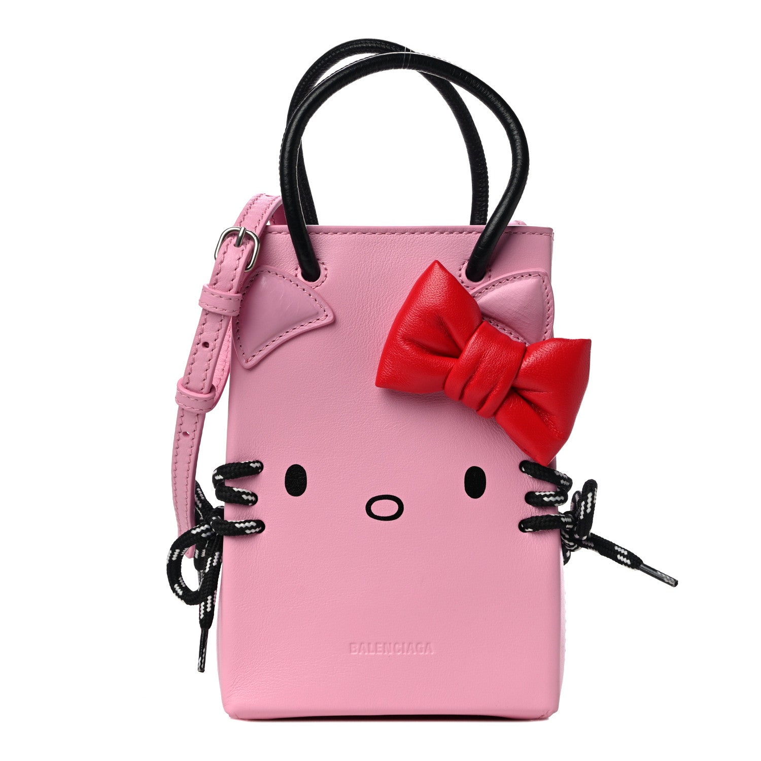 Balenciaga Calfskin Hello Kitty Phone Holder Bag Pink 1 of 10