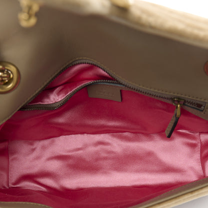 Gucci Velvet Matelasse Small GG Marmont Shoulder Bag Taupe 5 of 10