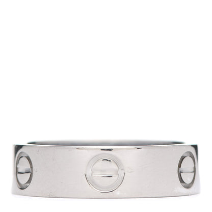 Cartier 18K White Gold 5.5mm LOVE Ring 55 7.25 3 of 4