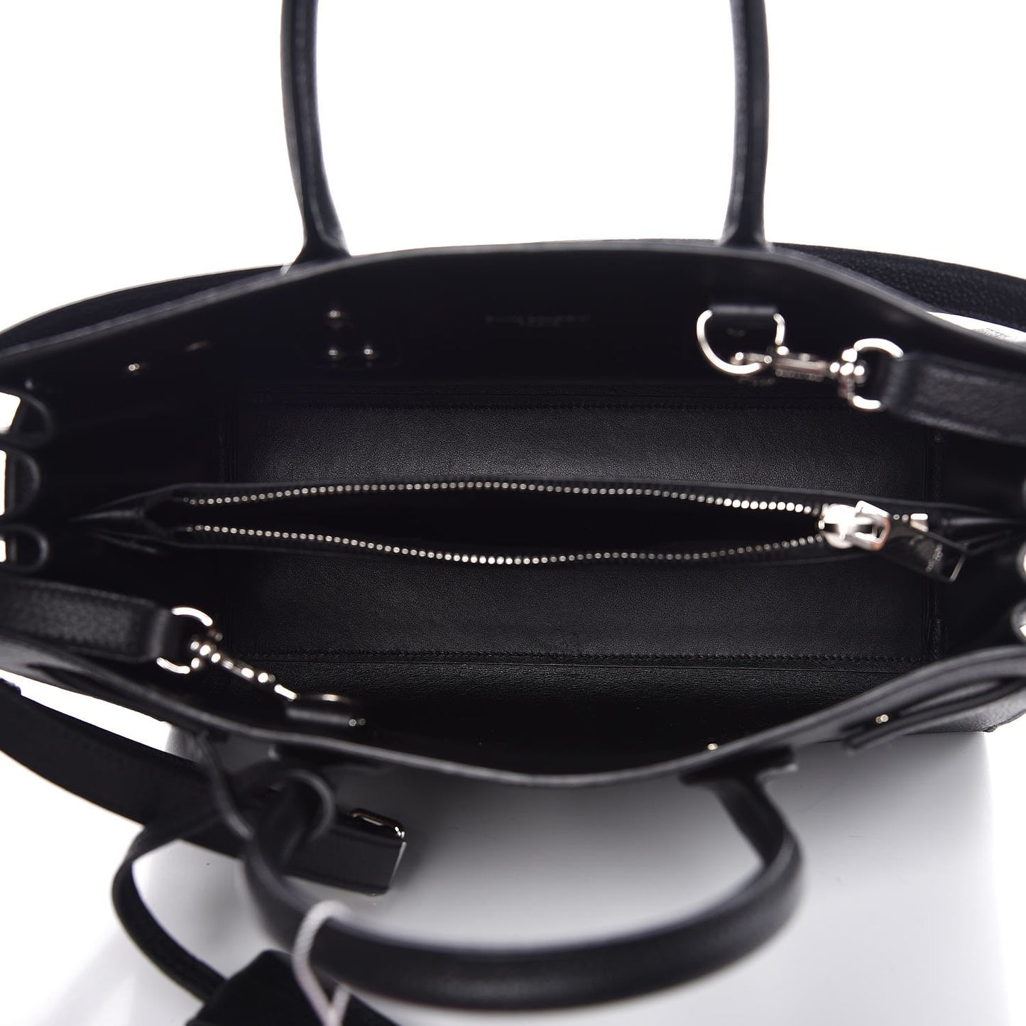 Grained Calfskin Baby Sac De Jour Black