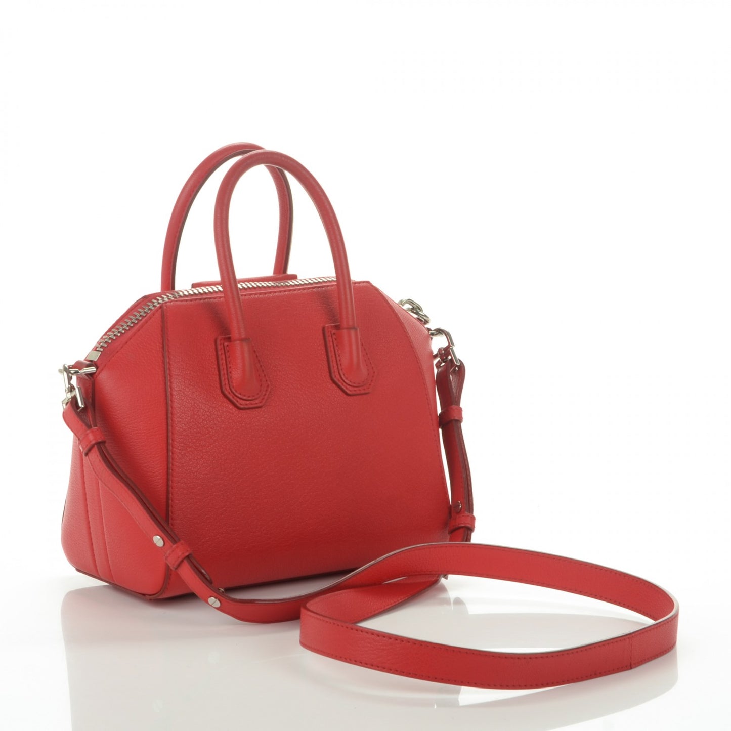 Sugar Goatskin Mini Antigona Medium Red