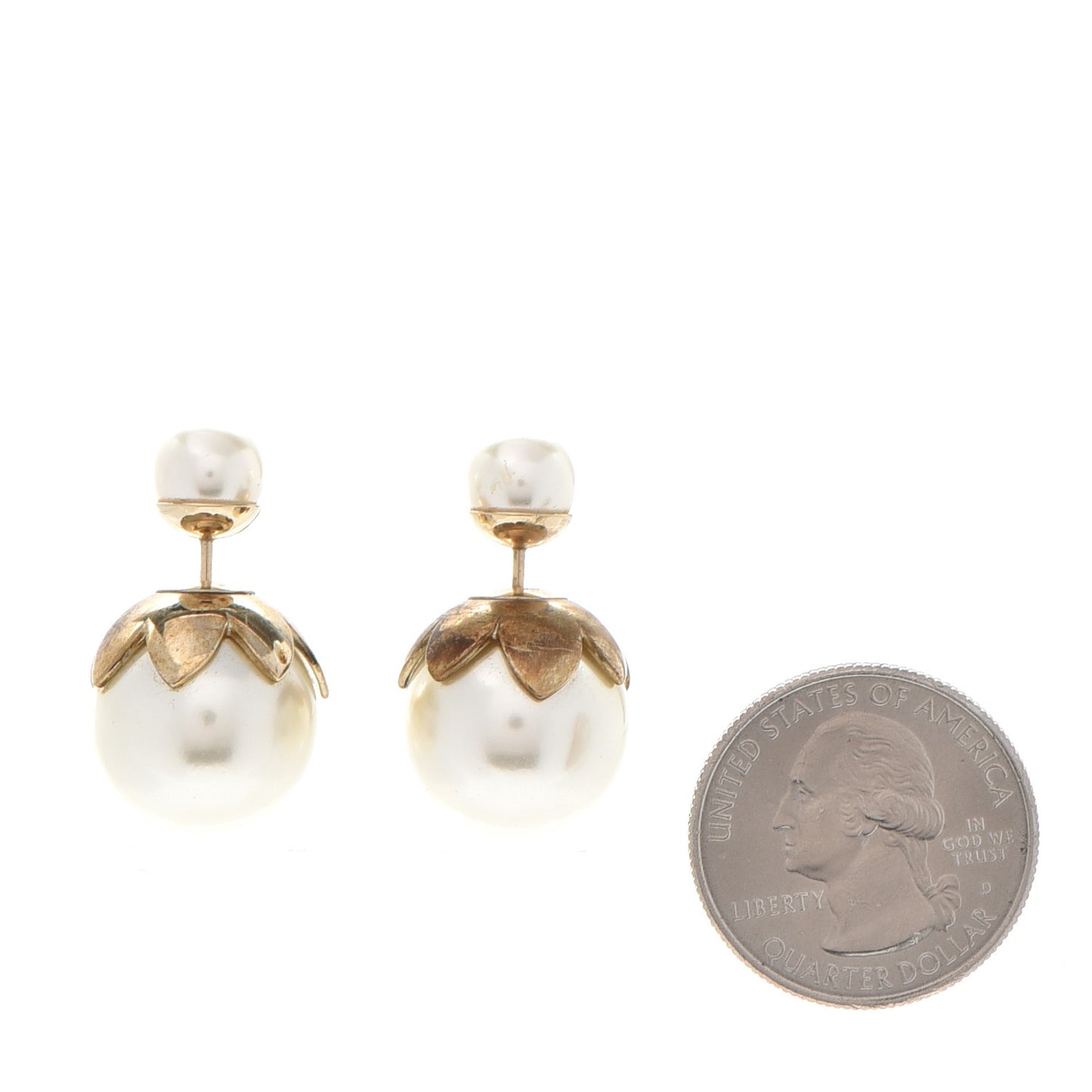 Pearl Mise En Dior Tribal Earrings Gold
