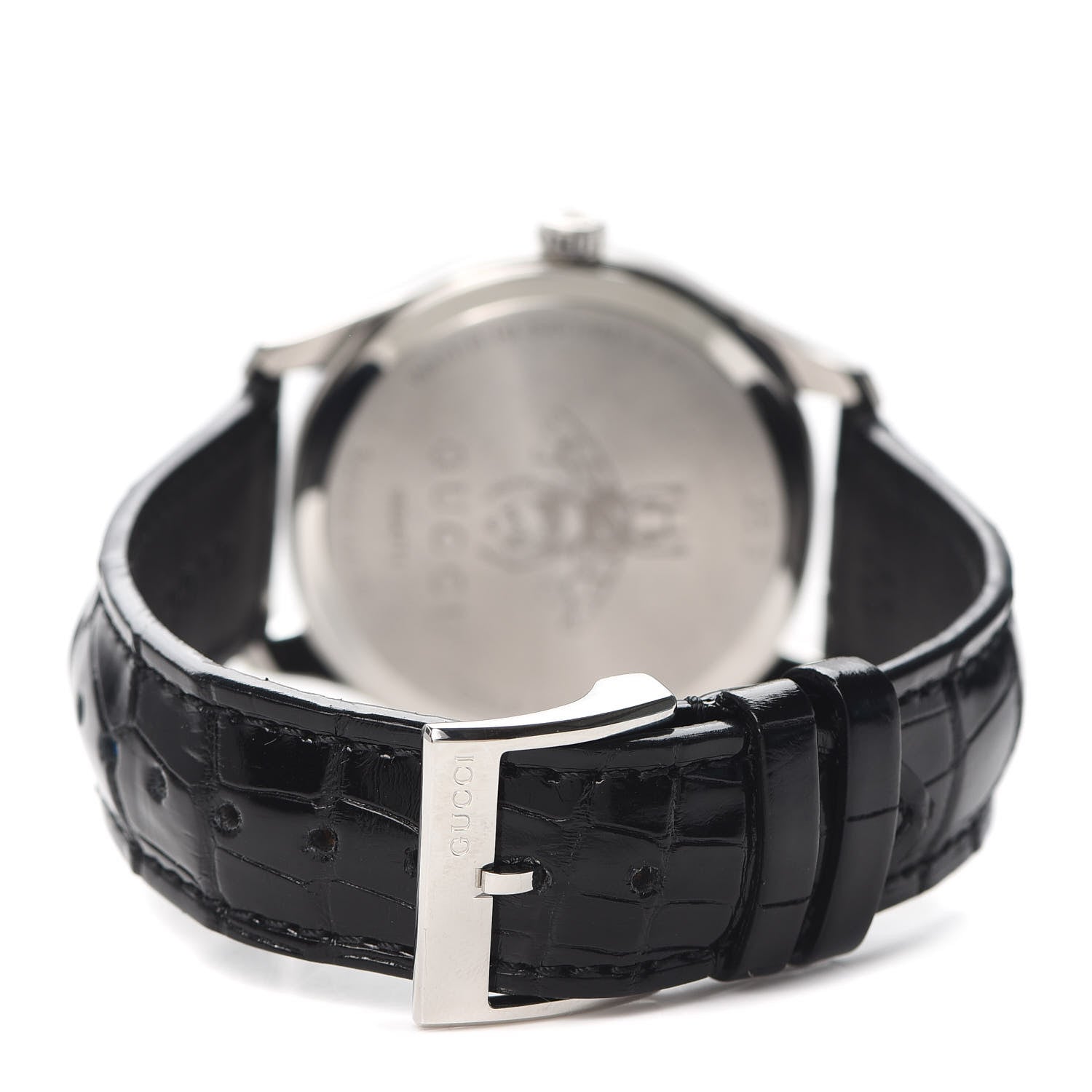 Gucci Stainless Steel Alligator 40mm G-Timeless Moonphase Star Planet Quartz Watch Black 3 of 5