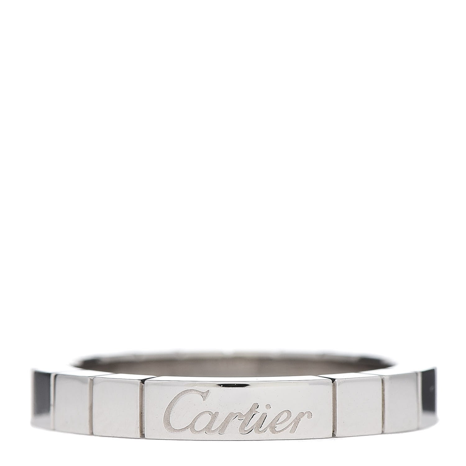 Cartier 18K White Gold Lanieres Ring 53 6.5 1 of 4